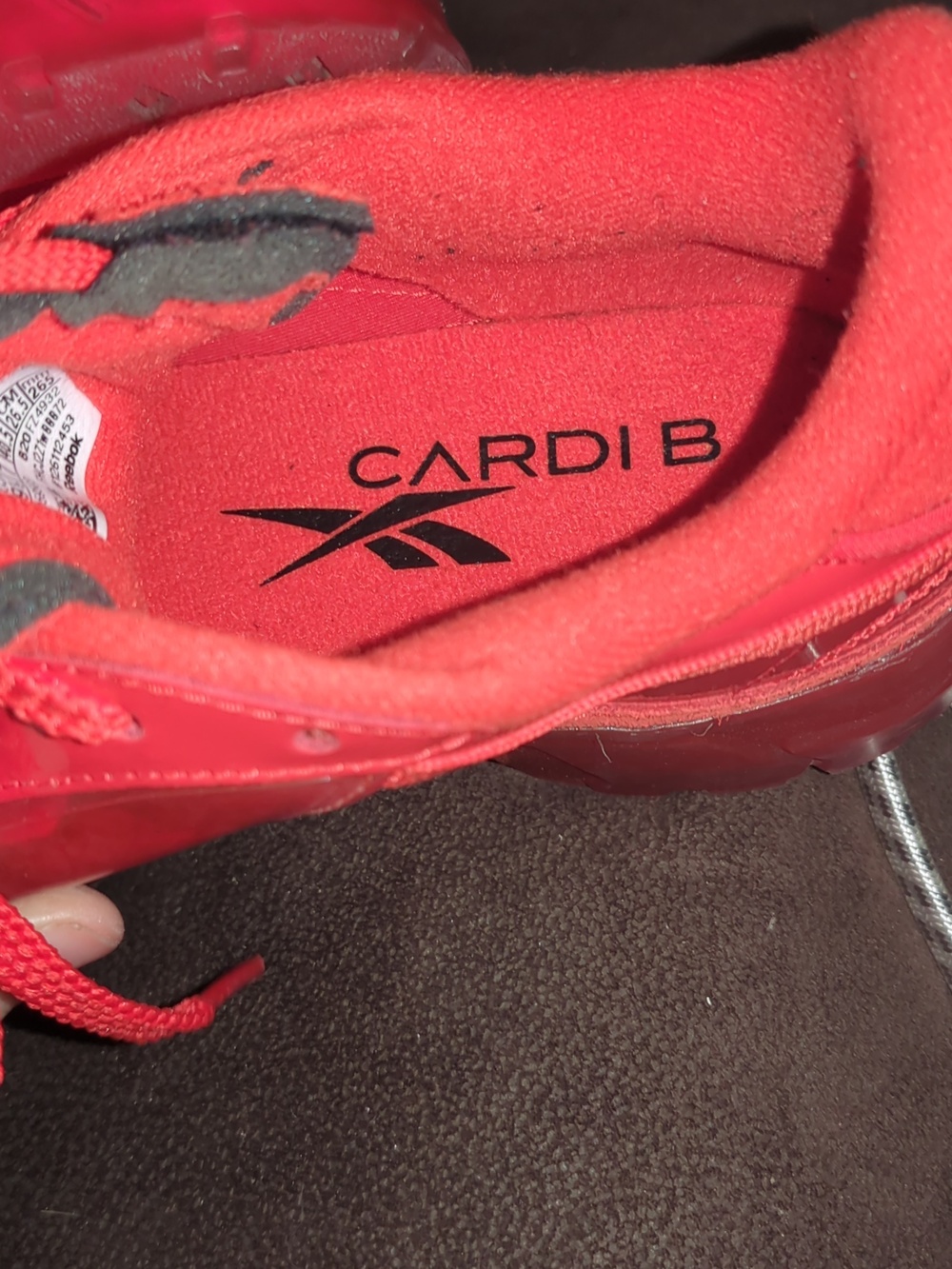Cardi B x Reebok Club C 'Instinct Red' - Picture 5 of 6